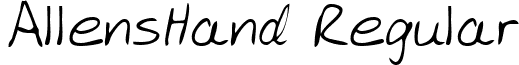 AllensHand Regular font - handwriting-markerallenshand-regular.ttf