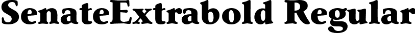 SenateExtrabold Regular font - senateextrabold-regular.ttf