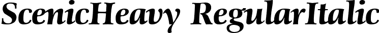 ScenicHeavy RegularItalic font - scenicheavy-regularitalic.ttf