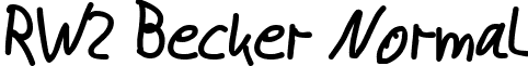 RW2 Becker Normal font - rw2becker.ttf