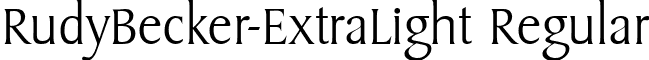 RudyBecker-ExtraLight Regular font - rudybecker-extralight.ttf