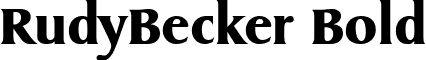 RudyBecker Bold font - rudybeckerbold.ttf