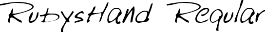 RubysHand Regular font - handwriting-markerrubyshand-regular.ttf