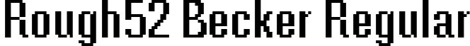 Rough52 Becker Regular font - rough52becker.ttf