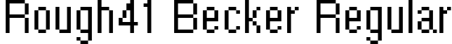 Rough41 Becker Regular font - rough41becker.ttf