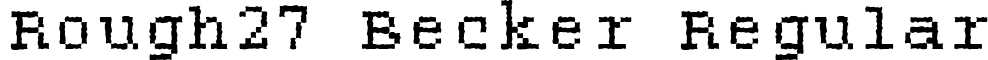 Rough27 Becker Regular font - rough27becker.ttf