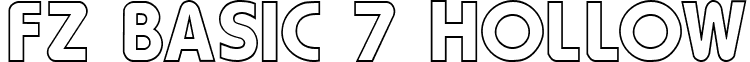 FZ BASIC 7 HOLLOW font - b7h.ttf