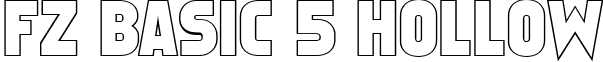 FZ BASIC 5 HOLLOW font - b5h.ttf