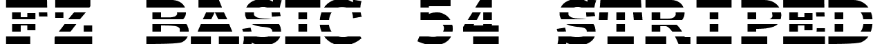 FZ BASIC 54 STRIPED font - b54t.ttf