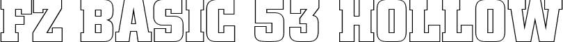FZ BASIC 53 HOLLOW font - b53h.ttf