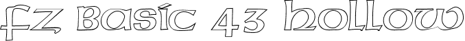 FZ BASIC 43 HOLLOW font - b43h.ttf