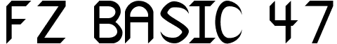 FZ BASIC 47 font - b47n.ttf