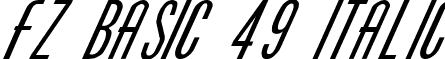 FZ BASIC 49 ITALIC font - b49i.ttf