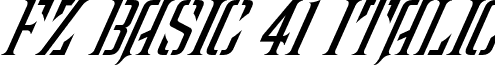 FZ BASIC 41 ITALIC font - b41i.ttf