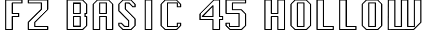 FZ BASIC 45 HOLLOW font - b45h.ttf