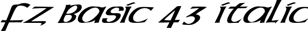 FZ BASIC 43 ITALIC font - b43i.ttf