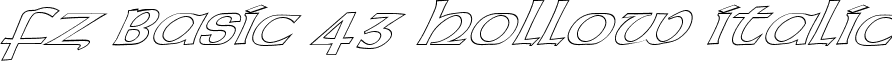 FZ BASIC 43 HOLLOW ITALIC font - b43hi.ttf