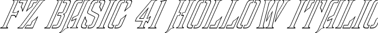 FZ BASIC 41 HOLLOW ITALIC font - b41hi.ttf