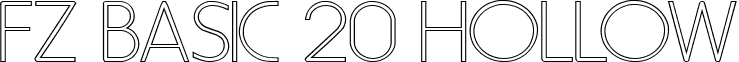 FZ BASIC 20 HOLLOW font - b20h.ttf