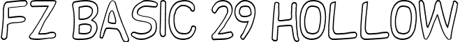 FZ BASIC 29 HOLLOW font - b29h.ttf