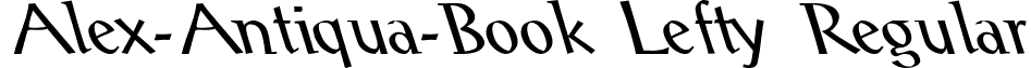 Alex-Antiqua-Book Lefty Regular font - alexleft.ttf