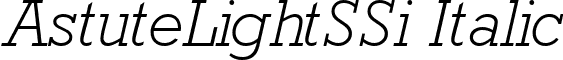 AstuteLightSSi Italic font - astulsi_.ttf