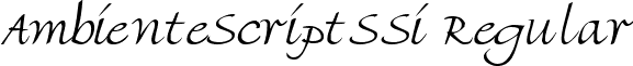 AmbienteScriptSSi Regular font - ambiss__.ttf