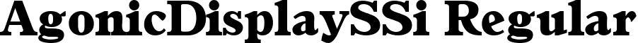 AgonicDisplaySSi Regular font - agonds__.ttf