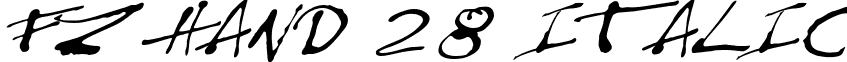 FZ HAND 28 ITALIC font - a28i.ttf