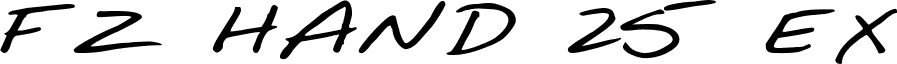 FZ HAND 25 EX font - a25e.ttf