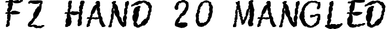 FZ HAND 20 MANGLED font - a20m.ttf