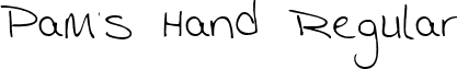 Pam's Hand Regular font - pams_hand.ttf