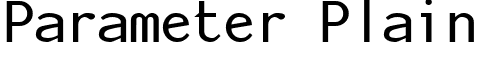 Parameter Plain font - parameter_plain.ttf