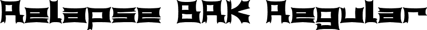 Relapse BRK Regular font - relapse_brk.ttf