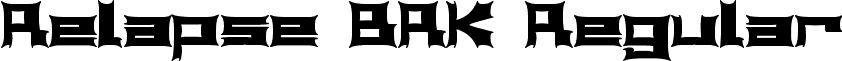 Relapse BRK Regular font - relapse.ttf