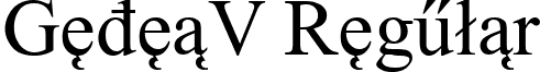 GedeaV Regular font - gedeav.ttf