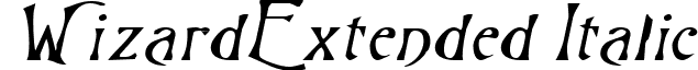 WizardExtended Italic font - wizardextendeditalic.ttf