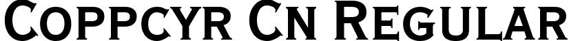 Coppcyr Cn Regular font - coppcyr_cn.ttf