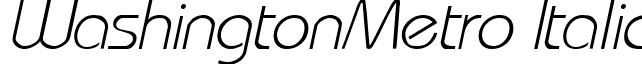 WashingtonMetro Italic font - washingtonmetroitalic.ttf