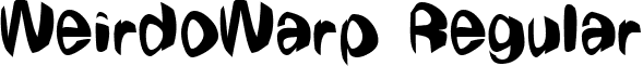 WeirdoWarp Regular font - weirdowarpregular.ttf