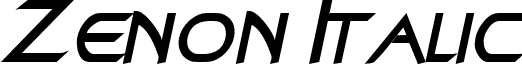 Zenon Italic font - zenonitalic.ttf