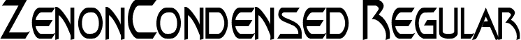 ZenonCondensed Regular font - zenoncondensed.ttf