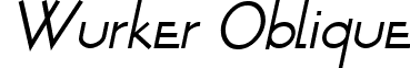 Wurker Oblique font - wurkeroblique.ttf