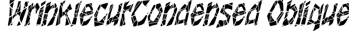 WrinklecutCondensed Oblique font - wrinklecutcondensedoblique.ttf