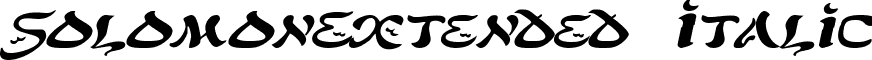 SolomonExtended Italic font - solomonextended-italic.ttf