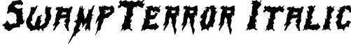 SwampTerror Italic font - swampterroritalic.ttf