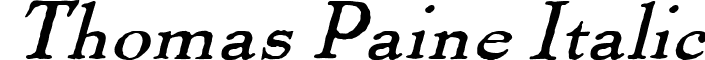 Thomas Paine Italic font - thomaspaineitalic.ttf