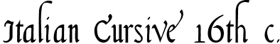 Italian Cursive 16th c. font - unical-blackletter-medievalitalian-cursive-16th-c.-regular.ttf
