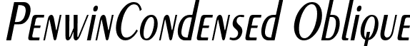 PenwinCondensed Oblique font - penwincondensedoblique.ttf