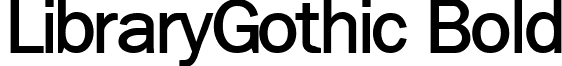 LibraryGothic Bold font - librarygothicbold.ttf